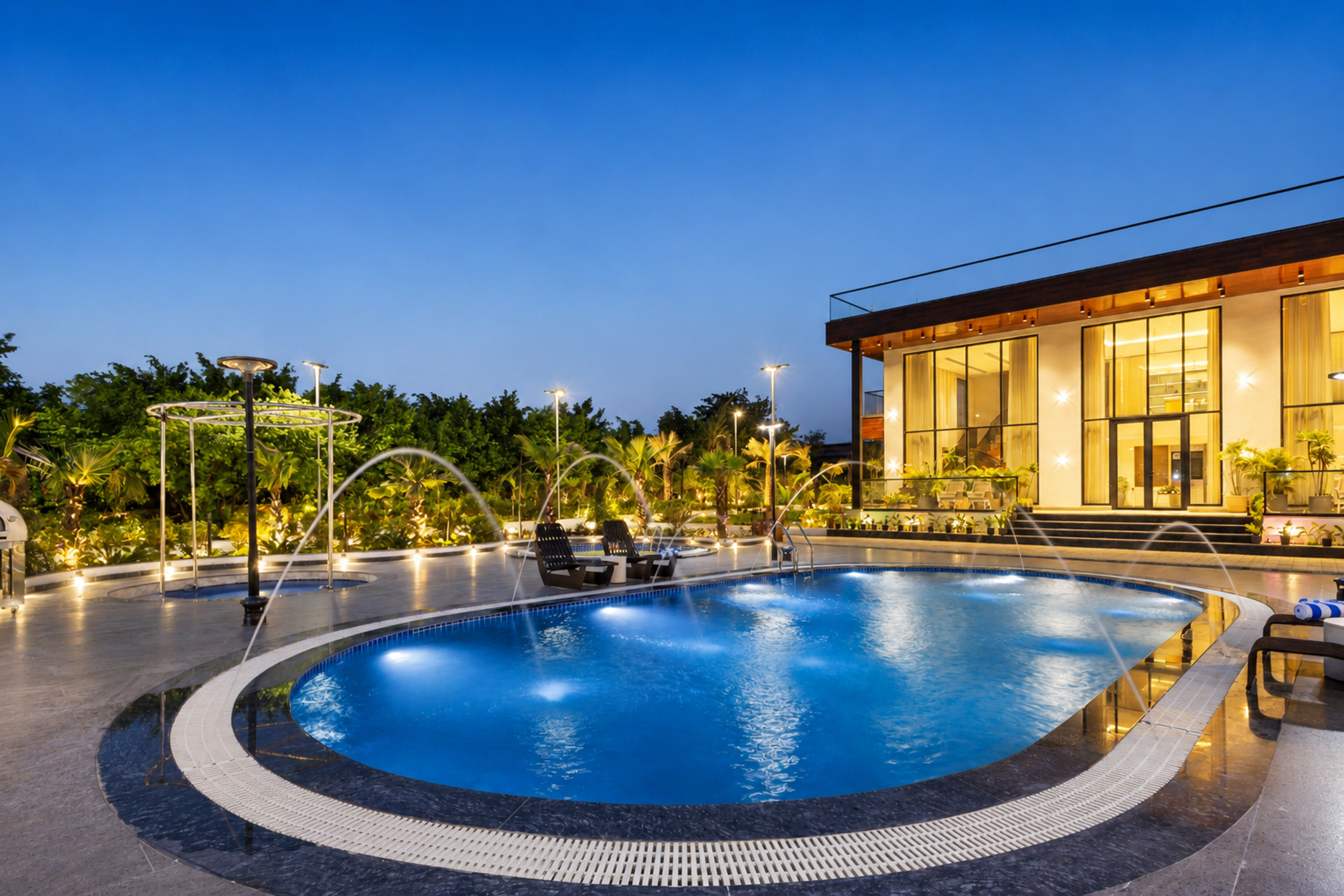 ASK Farms | Bespoke Villa with Private Pool, Cinema Room & Alfresco Pizza Station